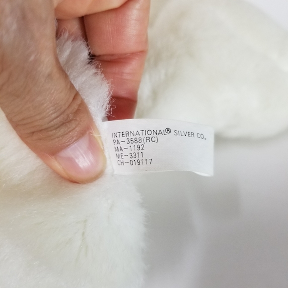International‎ Silver White Bunny Rabbit Hand Puppet Stuffed Animal Vintage 1996 - Picture 12 of 13